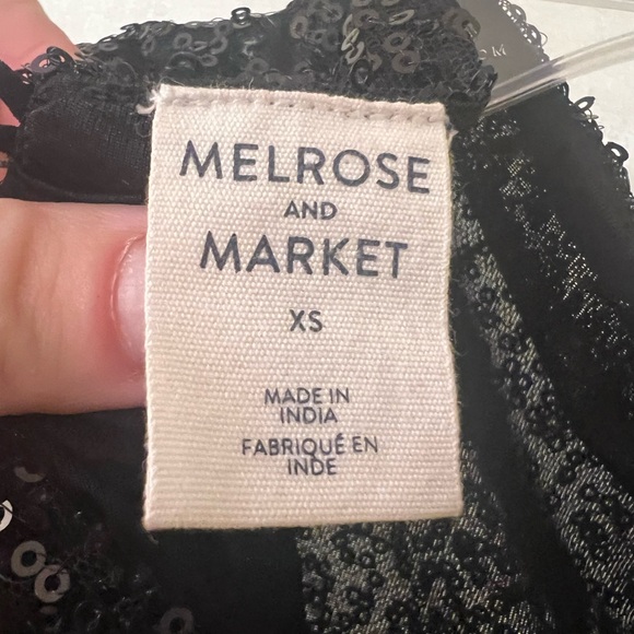 Melrose and Market: black sequined top - Picture 2 of 3